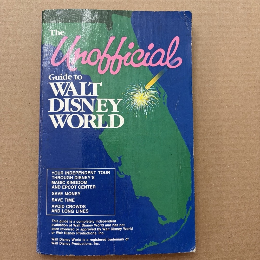 The Unofficial Guide To Disney World 1985 Bob Sehlinger EPCOT  First Edition